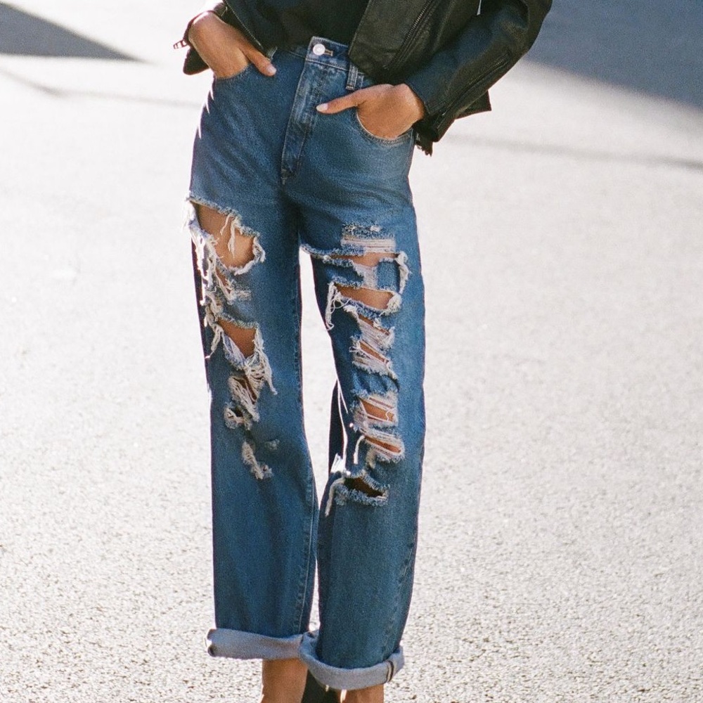 *Anthropologie The Joey High Rise Straight Jeans